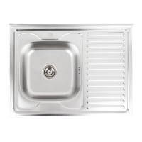 Кухонна мийка Platinum 8060 L ДЕКОР 0,7/160