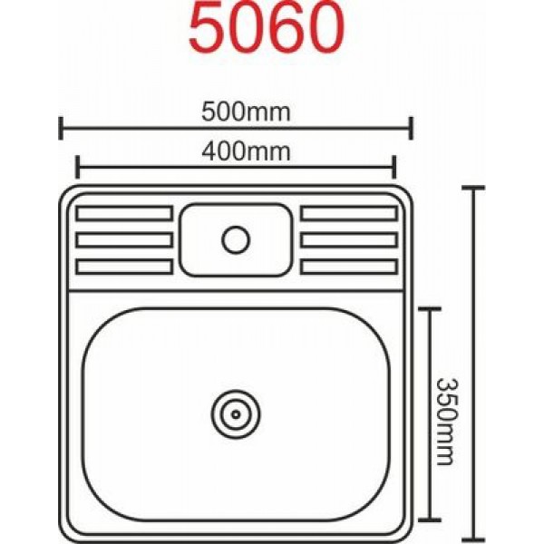 Кухонна мийка Platinum 5060 сатин 0,7/160