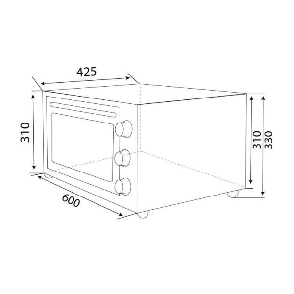Піч електрична Ventolux NIKA 45 (BK/X) 2G