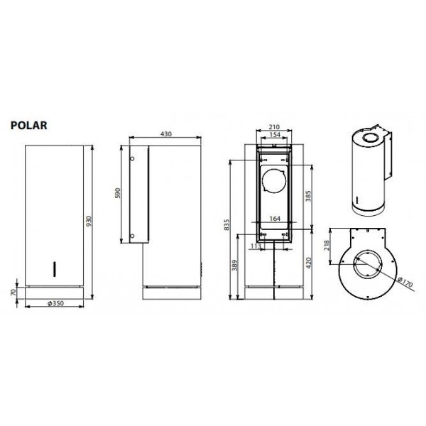 Витяжка Falmec POLAR COPPER 35 800