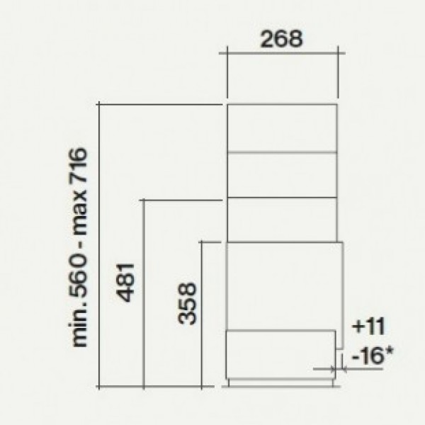 Витяжка Falmec GRUPPO INCASSO E-ION 50 STAINLESS STEEL 450