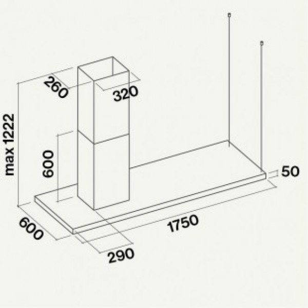 Витяжка Falmec LUMEN IS.175 DX 800 зправа