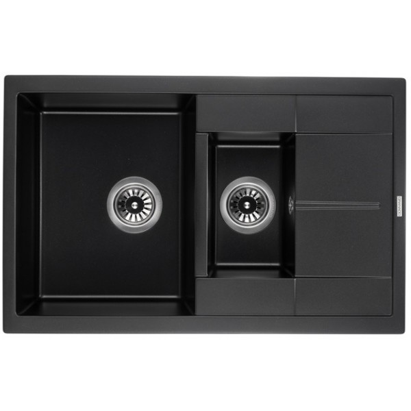 Гранітна мийка GRANADO LEON black shine