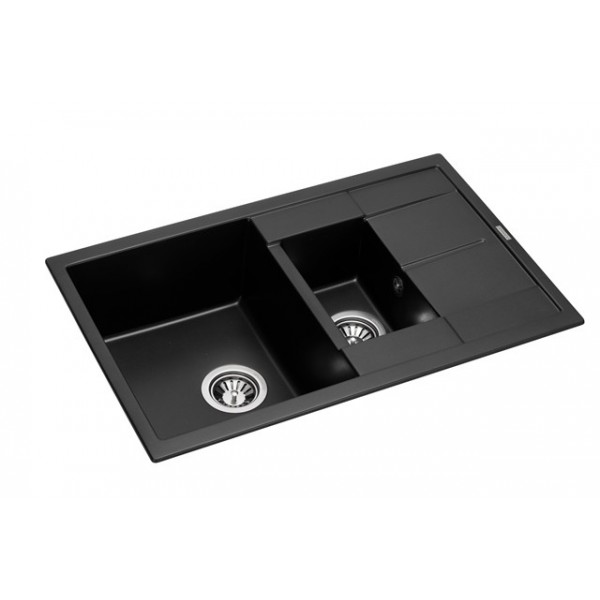 Гранітна мийка GRANADO LEON black shine