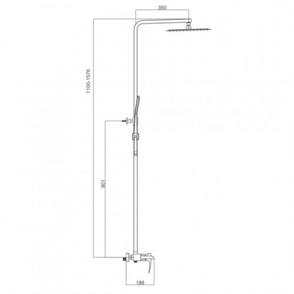 Душова стійка GAPPO G2407-20 хром