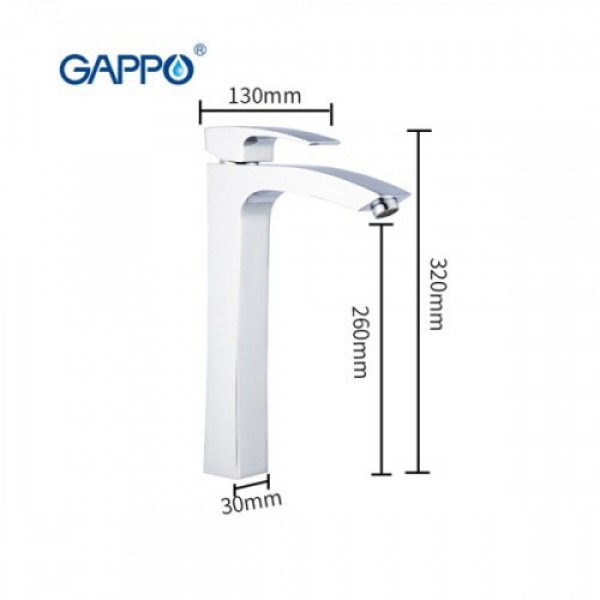 Змішувач GAPPO G1007-18 білий/хром