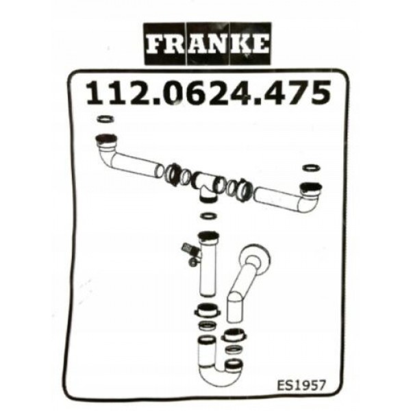 Сифон Franke для мийки подвійний 112.0624.475