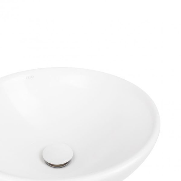 Раковина Qtap Owl з донним клапаном 400х400х155 мм White