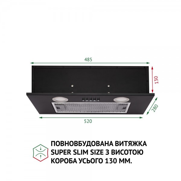 Витяжка Perfelli BI 5252 BL 700 LED