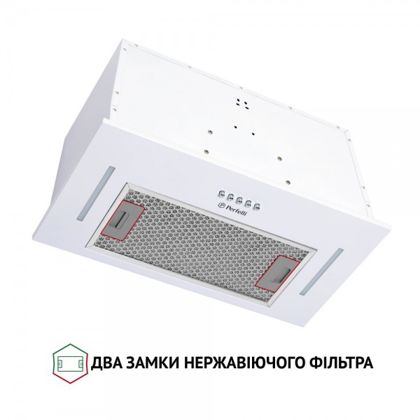 Витяжка Perfelli BI 5453 WH 850 LED Strip