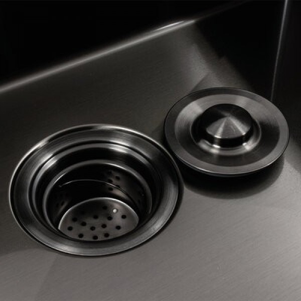 Кухонна мийка PLATINUM 6050 BL з підставкою під ножі