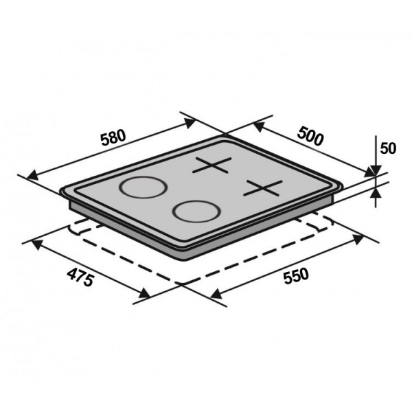 Варильна поверхня Ventolux HG622 B9G CS (X)