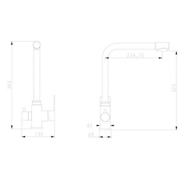 Кухонний змішувач WEZER PRO4C-02-BLACK