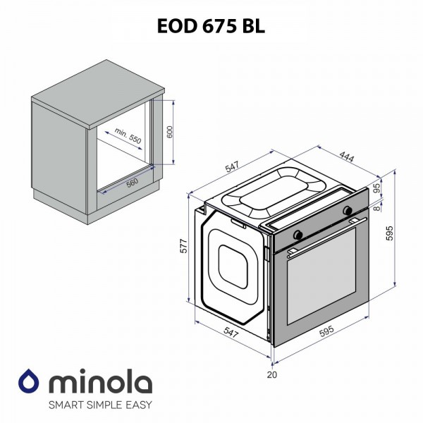 Духова шафа Minola EOD 675 Dove Gray