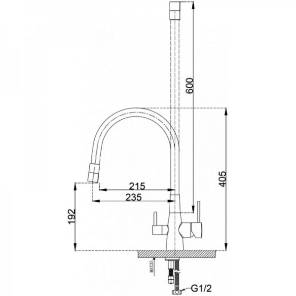 Кухонний змішувач Fabiano FKM 3121 Flex Black Steel