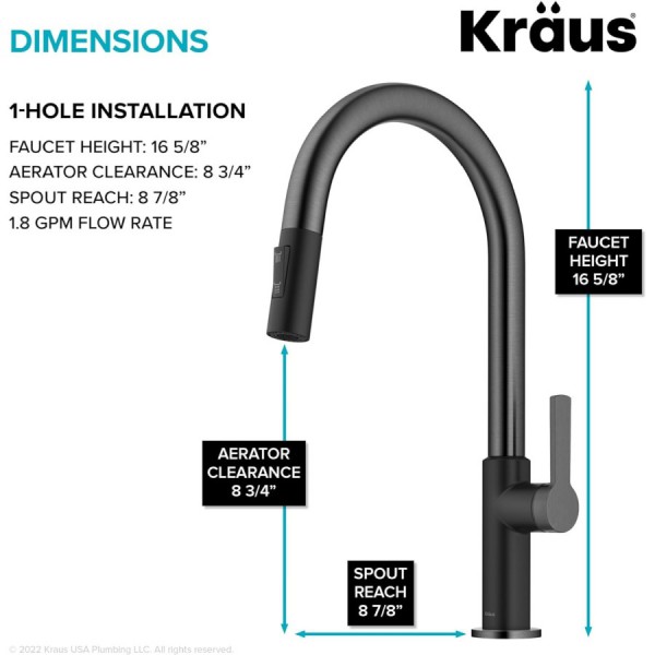 Кухонний змішувач Kraus KPF-2820MBSFSB