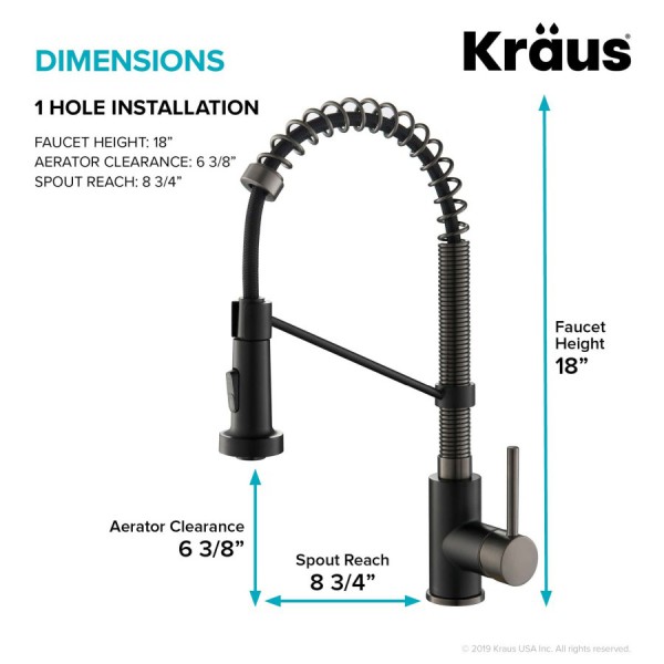 Кухонний змішувач Kraus KPF-1610MBSB