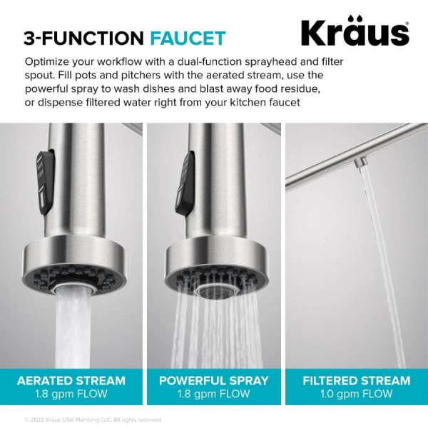 Кухонний змішувач Kraus KFF-1610BB