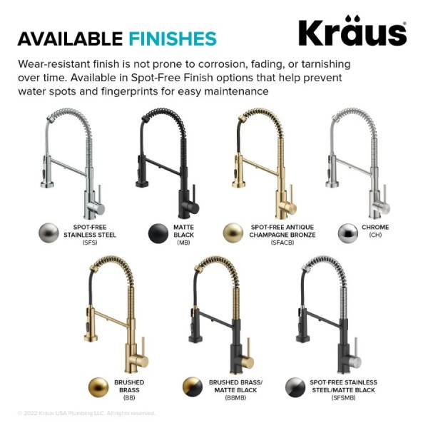 Кухонний змішувач Kraus KFF-1610BB