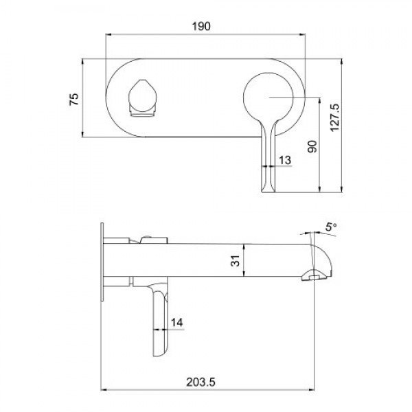 Змішувач GAPPO G1003-28 білий
