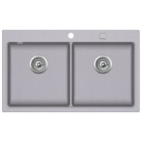 Гранітна мийка AQUASanita Magna SQM200 алюметалік