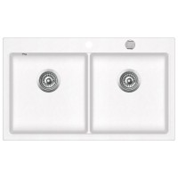 Гранітна мийка AQUASanita Magna SQM200 алба