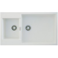Гранітна мийка Fabiano Quadro 86x50х15 Alpine White