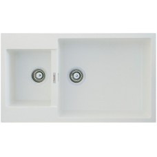 Гранітна мийка Fabiano Quadro 86x50х15 Alpine White