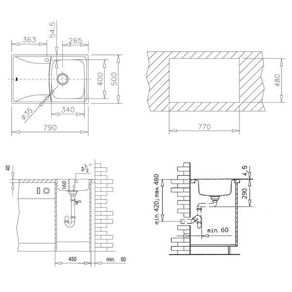 Кухонна мийка Teka Basico 79 1B 1D матова