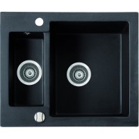 Гранітна мийка Marmorin Bario 600х500 black 02
