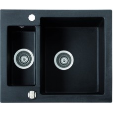 Гранітна мийка Marmorin Bario 600х500 black 02