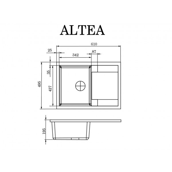 Гранітна мийка GRANADO ALTEA ivory