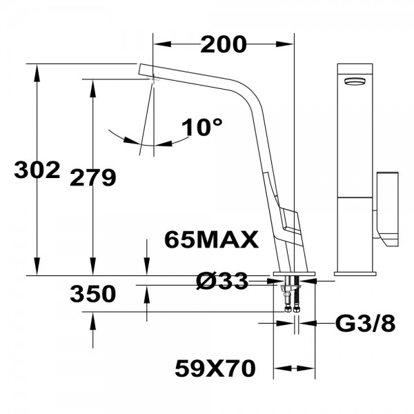 Кухонний змішувач TEKA Icon H IC 915 чорний