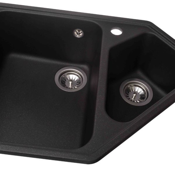 Гранітна мийка GRANADO Ibiza black shine