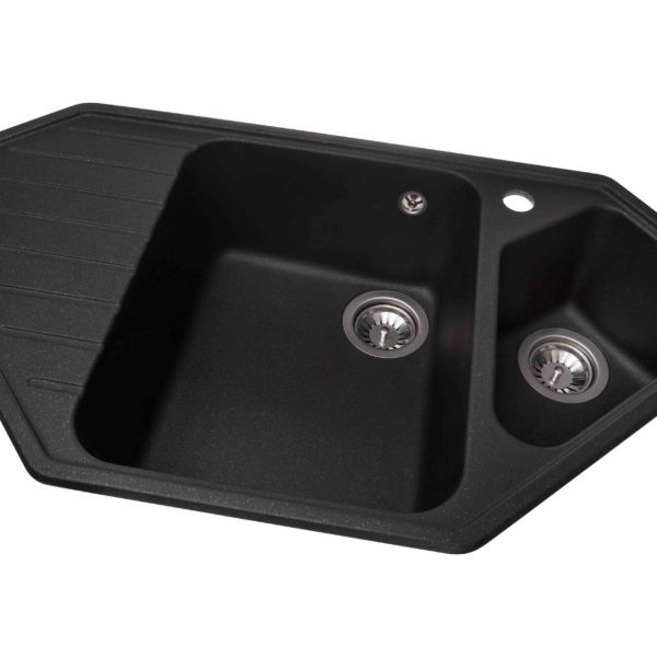 Гранітна мийка GRANADO Ibiza black shine