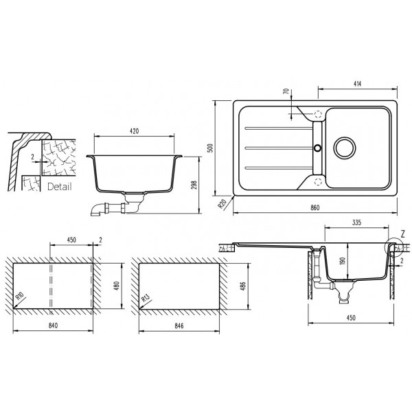 Гранітна мийка Schock Formhaus D100 Croma-49