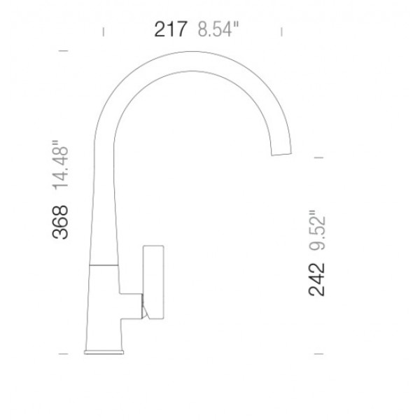 Змішувач кухонний SCHOCK Gota Chrom-80 (52100080)