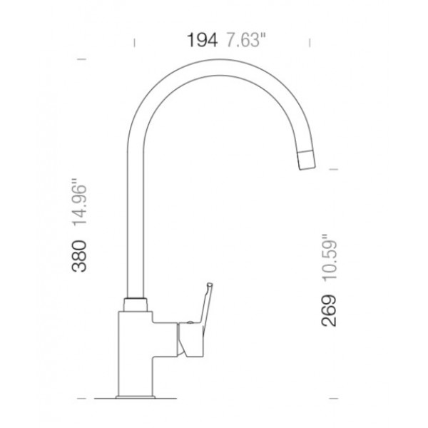 Змішувач кухонний SCHOCK Simi Mocha-63 (50500063)