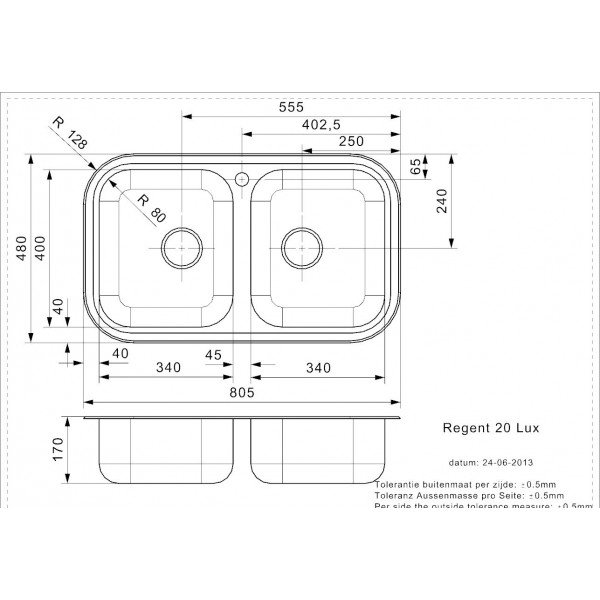 Кухонна мийка Reginox REGENT 20