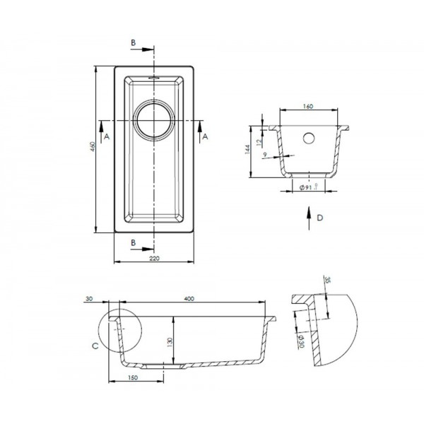 Кухонна мийка Perfelli ESTO PGE 10-22 SAND