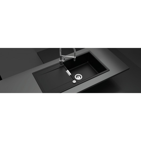 Гранітна мийка Schock Mono D100 L сarbonium 90