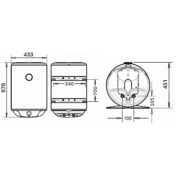 Водонагрівач Atlantic O`Pro Turbo VM 100 D400S-2-B (2500W)