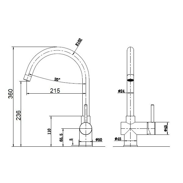 Кухонний змішувач Fabiano FKM 39 SS cream