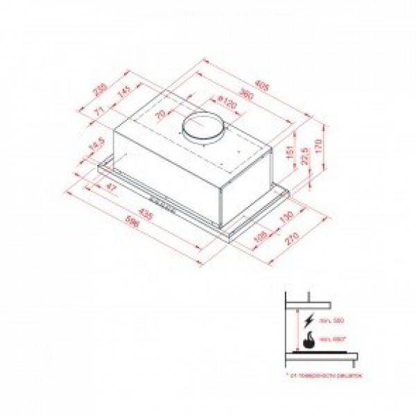 Витяжка Perfelli BI 6412 A 950 I LED