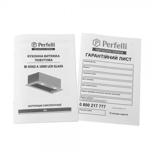 Витяжка Perfelli BI 6562 A 1000 W LED GLASS