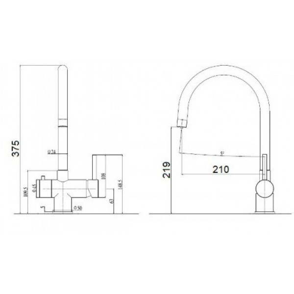 Кухонний змішувач Fabiano FKM 31.5 SS Cream