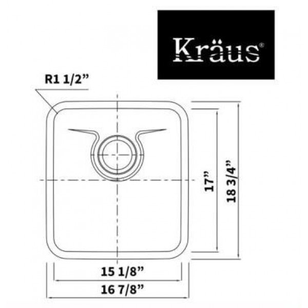 Кухонна мийка Kraus KD1US17B