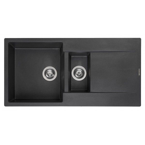 Гранітна мийка REGINOX AMSTERDAM 15 Black silvery-14