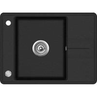 Гранітна мийка AQUASanita Bella-small SQB 102 чорний металік