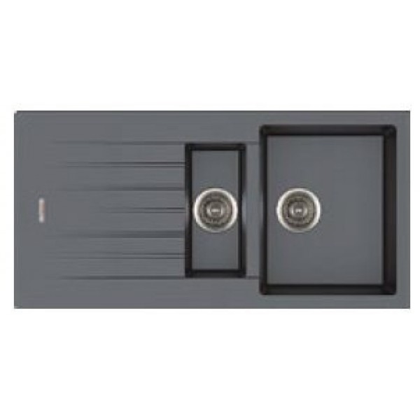 Гранітна мийка Fabiano Classic 100х50х15 Titanium